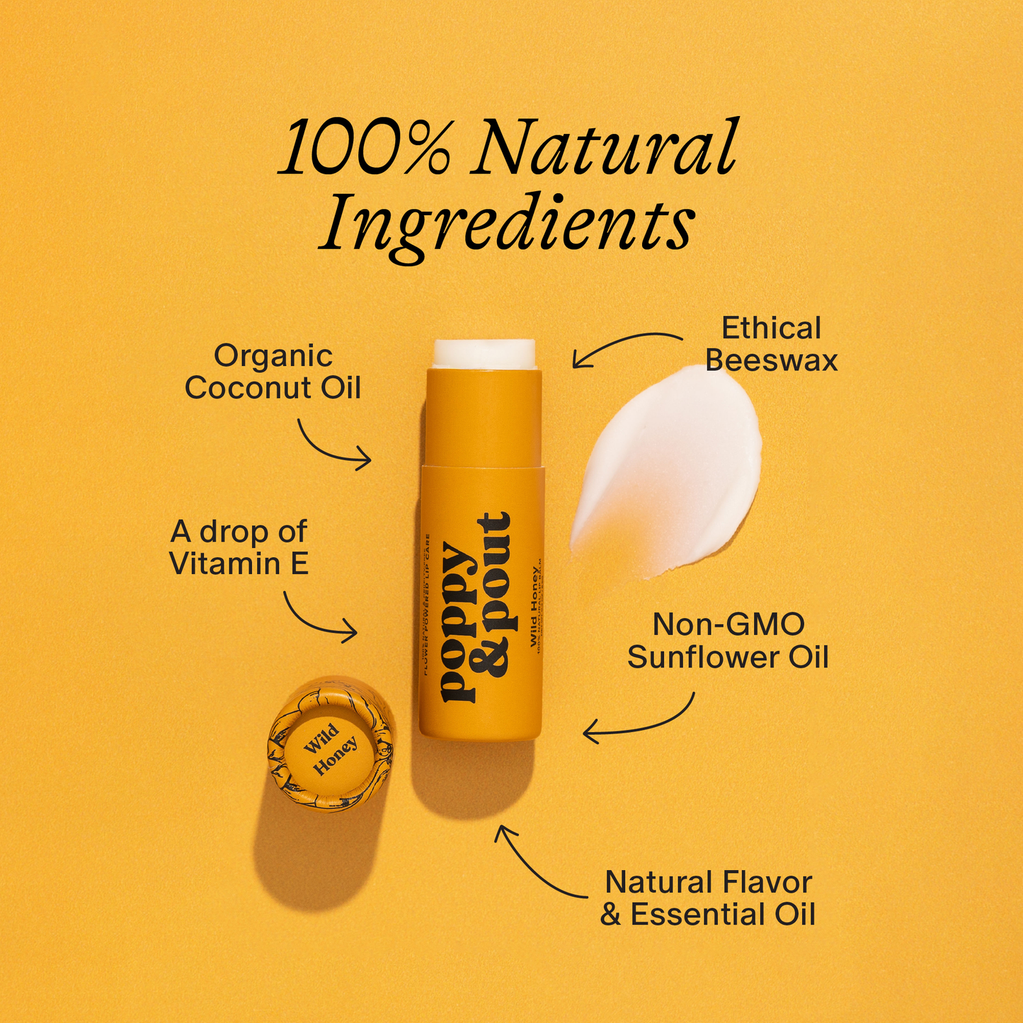 🍯Poppy & Pout - Lip Balm, Wild Honey