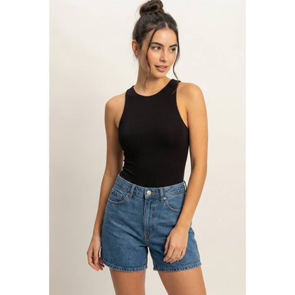 Sleeveless Tank Top Bodysuit(S-L)(2 Colors)