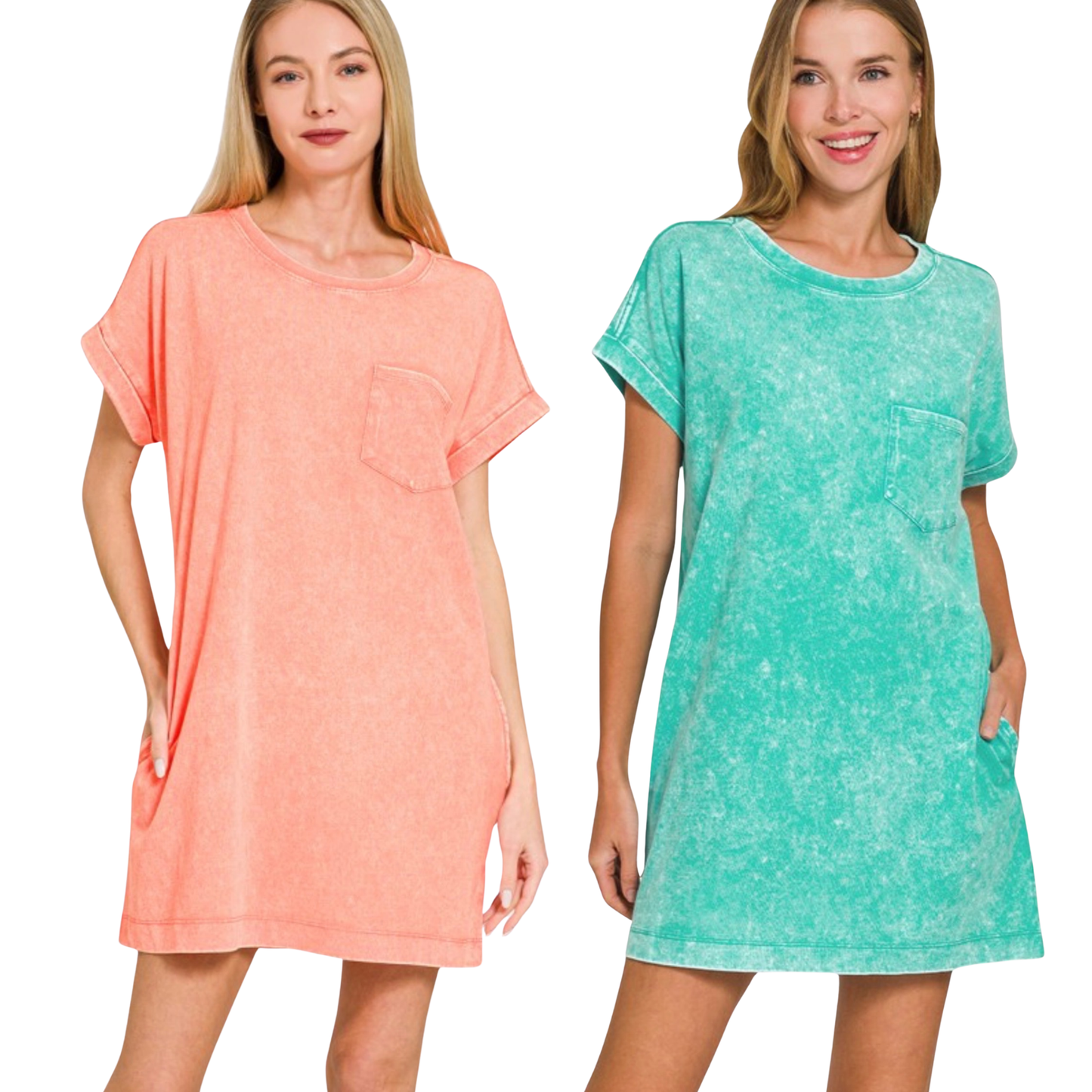 Cotton Washed T-Shirt Dress