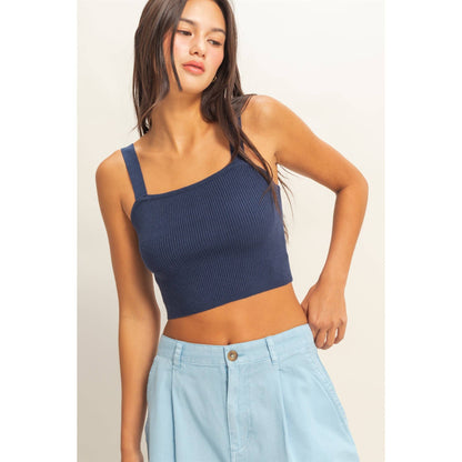 Ribbed Cropped Tank Top- 2 Colors (S-L)