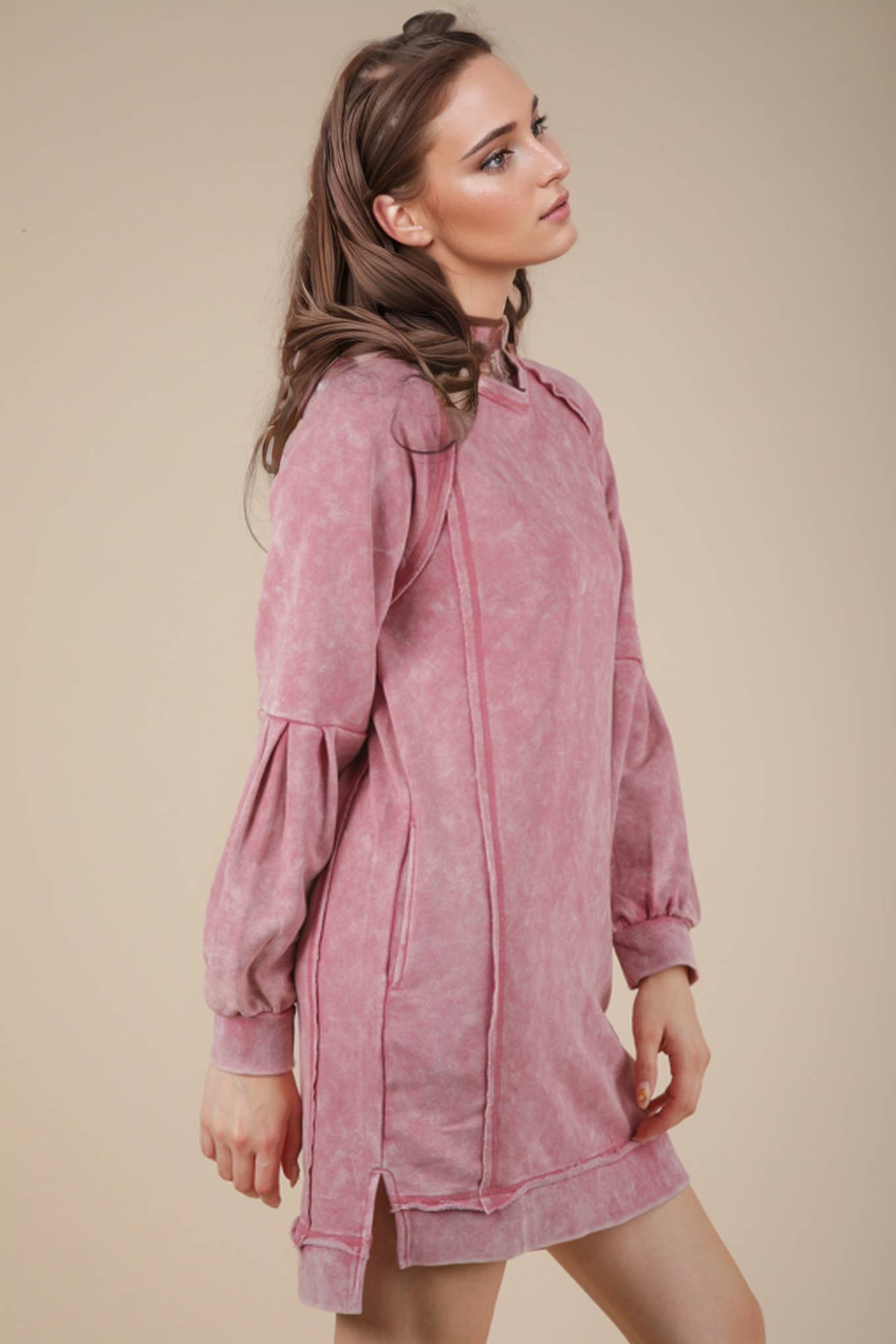 SALE! The Lindie Mineral Washed Casual Mini Dress (S-L)(2 Colors)