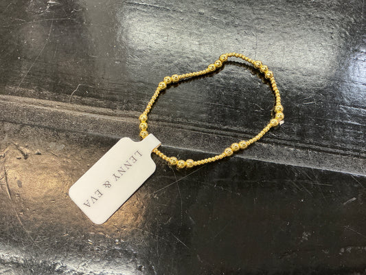 Trio Gold Beaded Stretch Bracelet Smooth