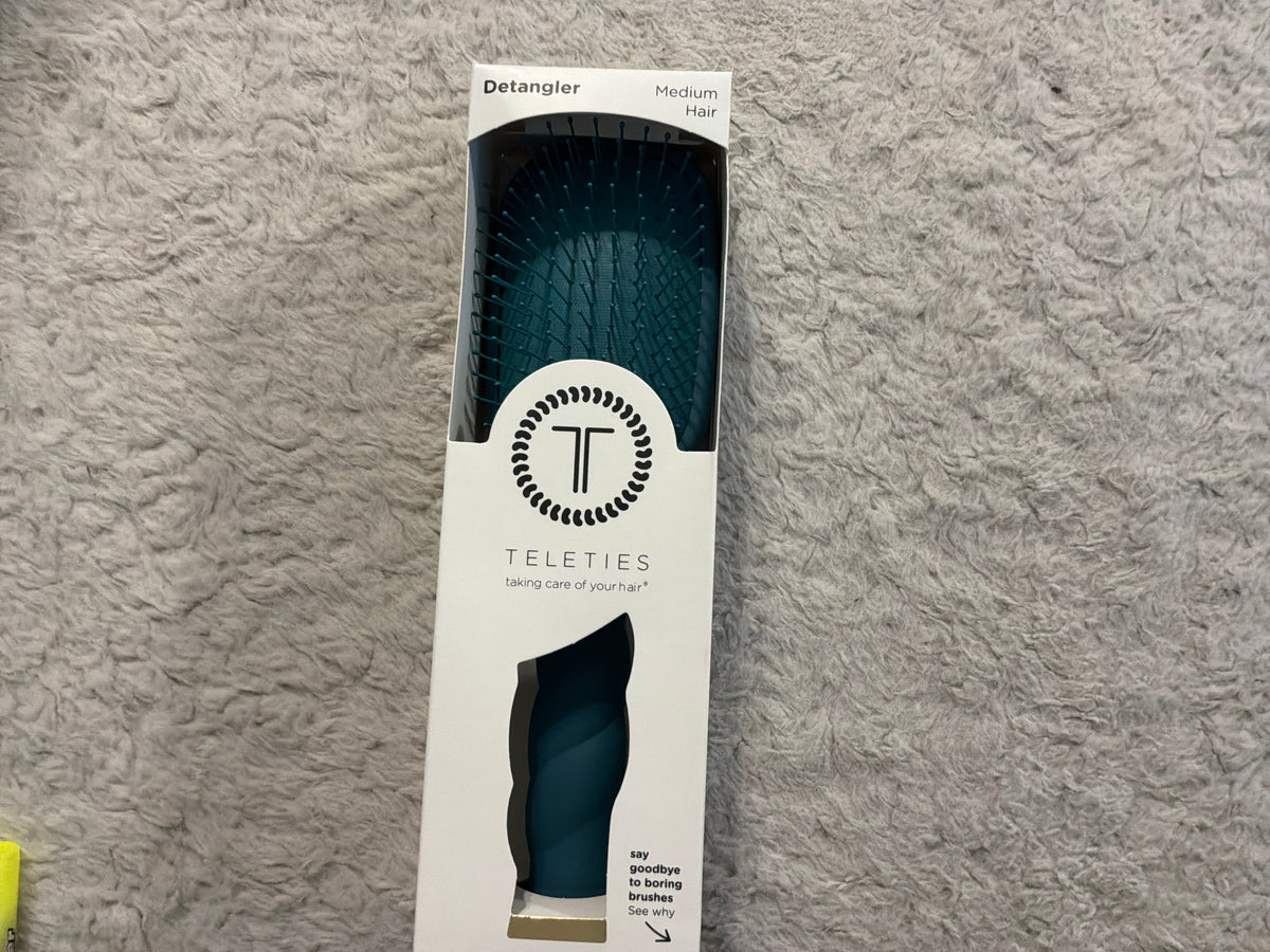 Detangler Hairbrush- Medium- Teal with it