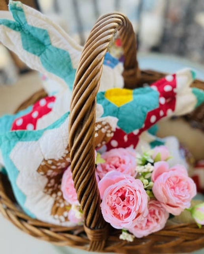SALE!!! Vintage Fabric Easter Bunny🐇🐰made from upcycled quilts