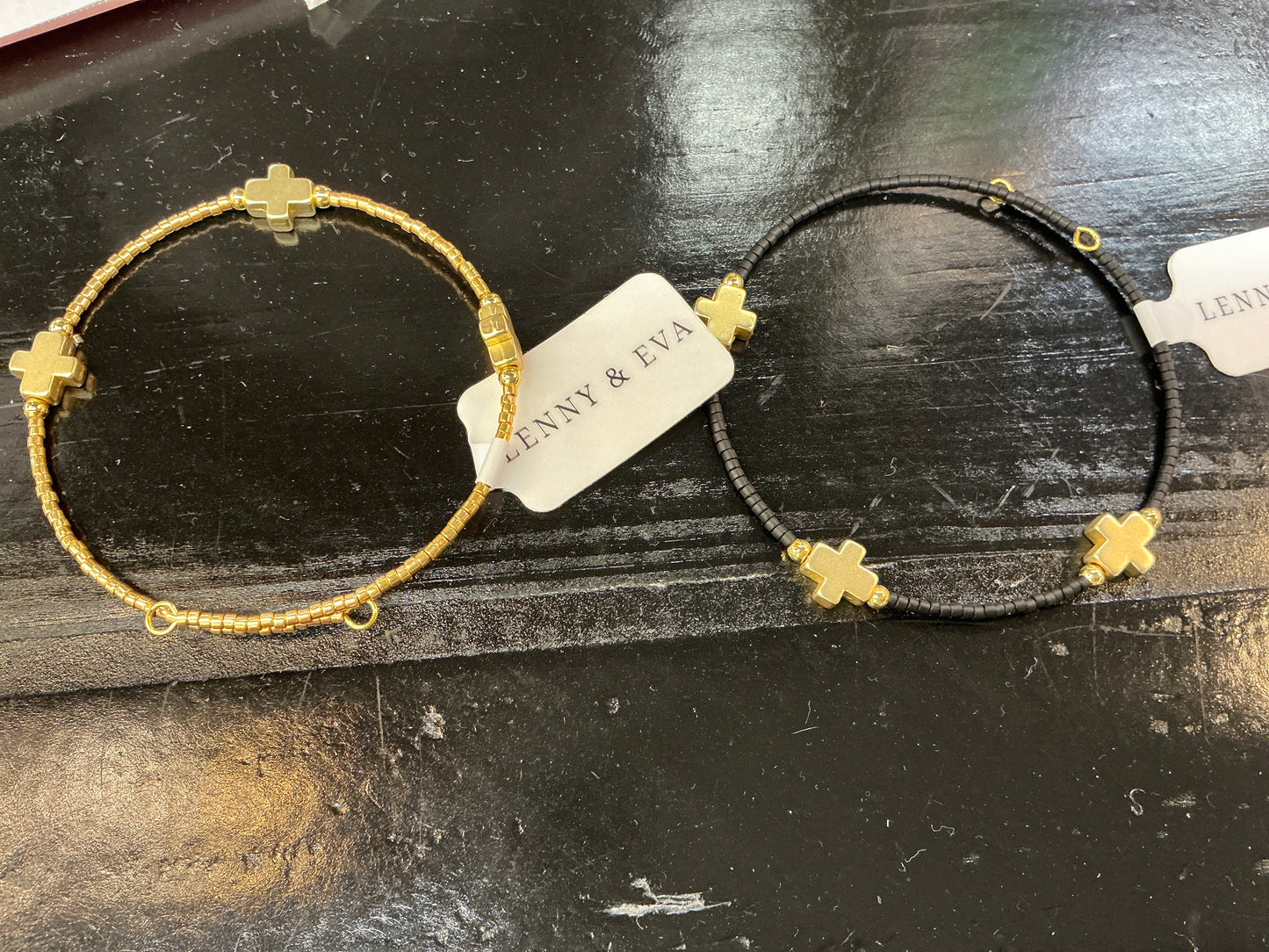 Faithful Beaded Cross Bangle