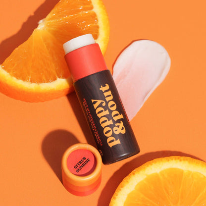 🍊Poppy & Pout - Lip Balm, Retro Surf, Citrus Sunrise