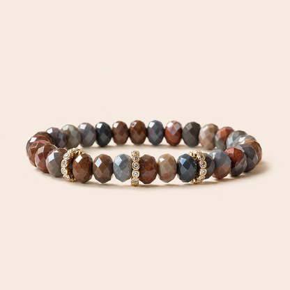 Gemstone Bracelet-Rondelle-Jasper