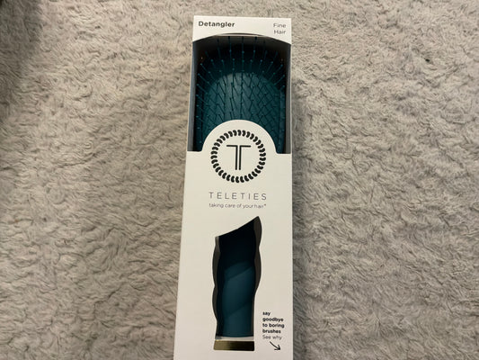 Detangler Hairbrush- Fine hair- Teal with it