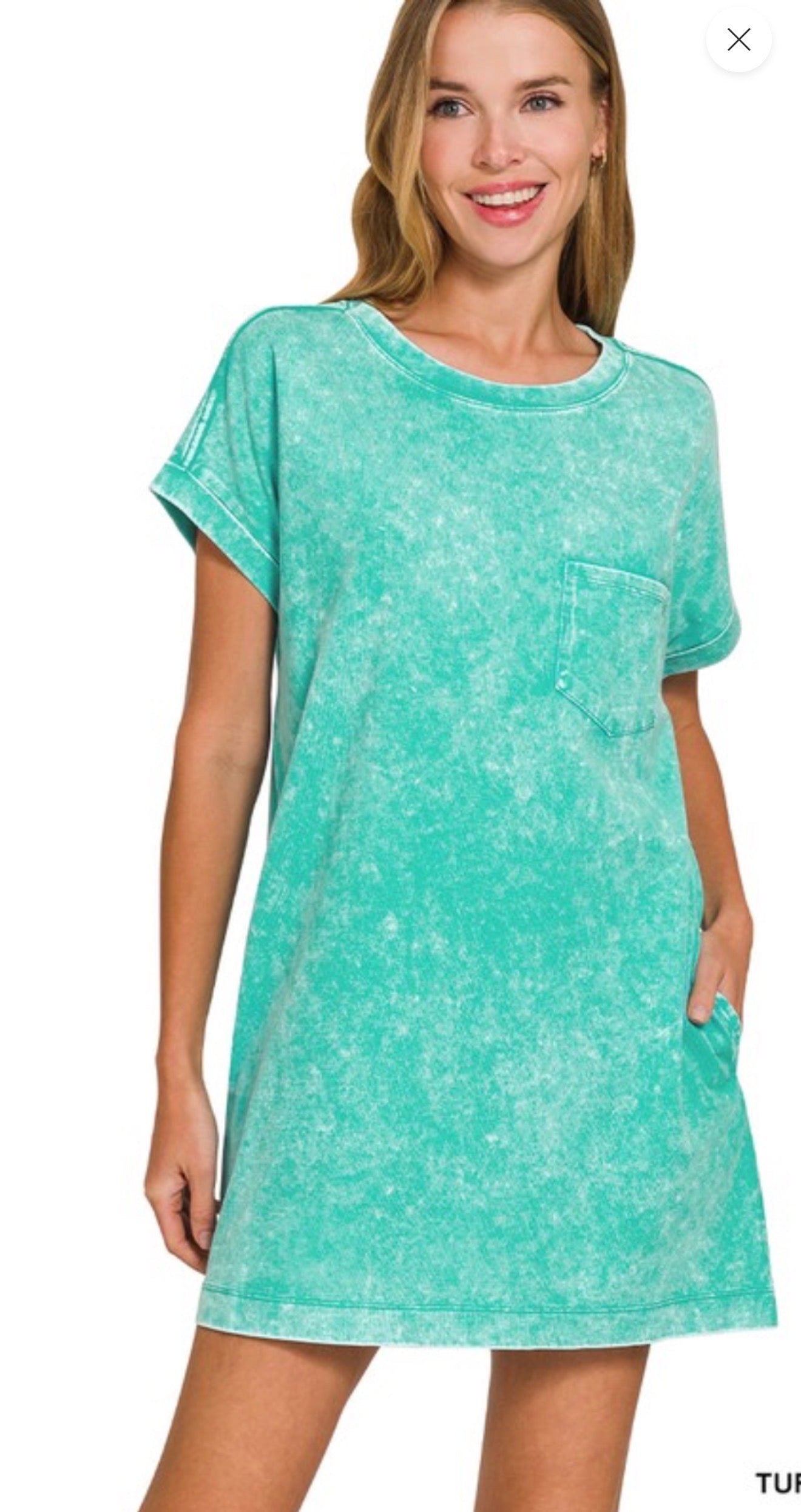 Cotton Washed T-Shirt Dress
