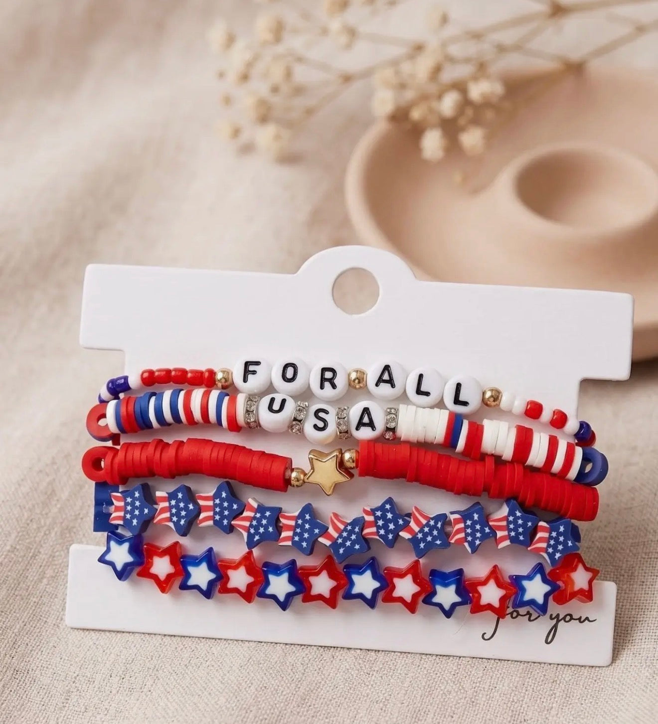 American Stretch Bracelet Stack