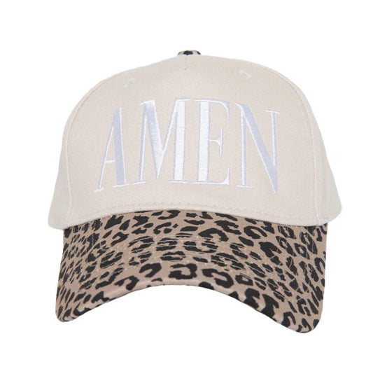 “Amen” Leopard Hat