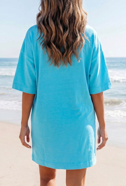 Blue T-Shirt Dress