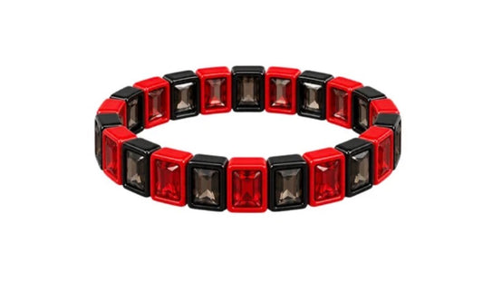 Red/Black Rhinestone Bracelet