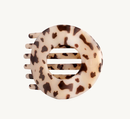 Blonde Tortoise Flat Circle Clip-Large