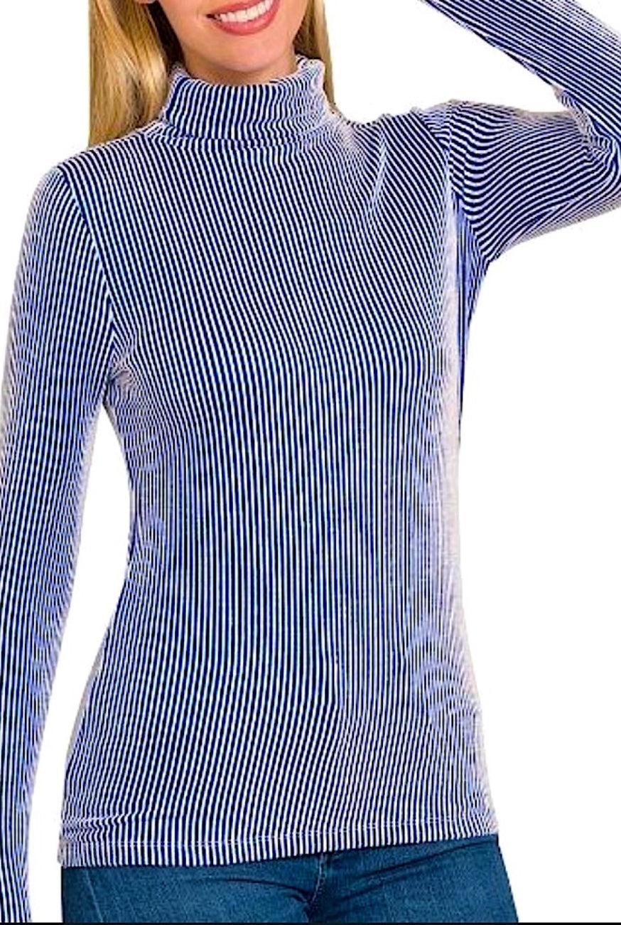 SALE! Ribbed Turtle Neck Top (S-L)