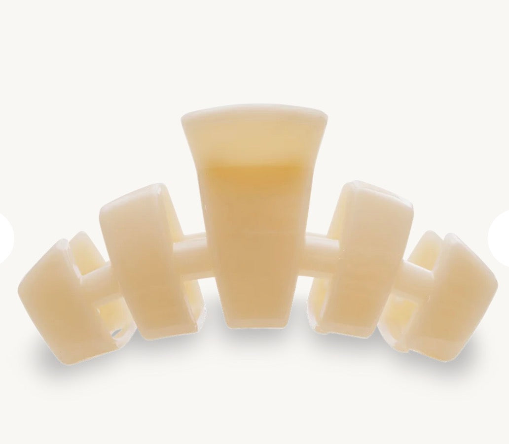 Classic Almond Beige Claw Clip-Small
