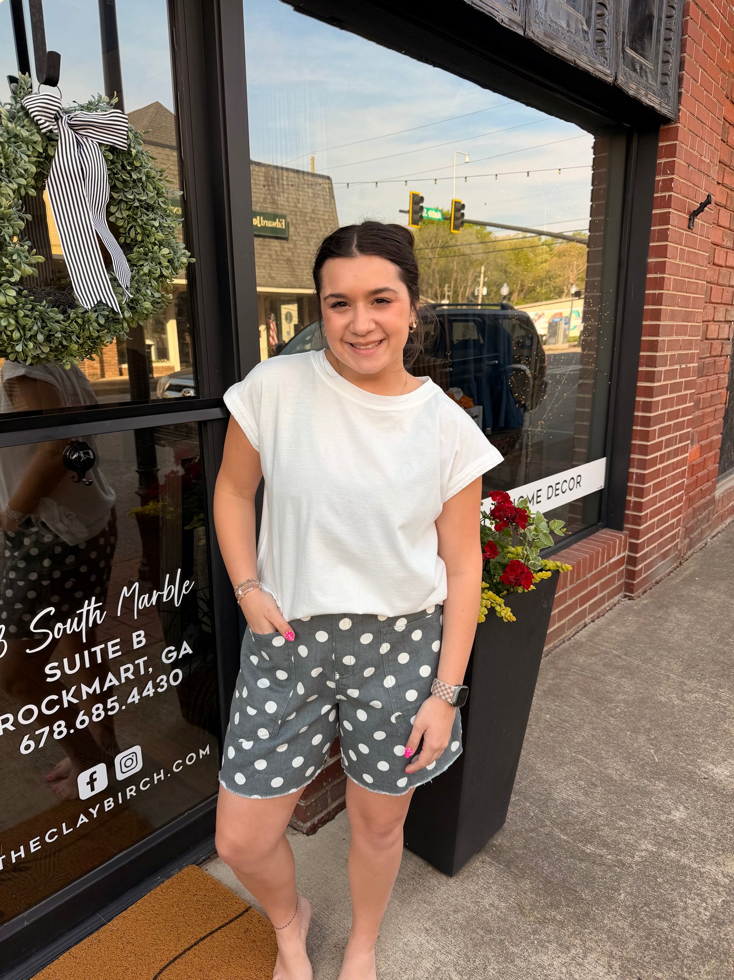 Polka-dot Drawstring Shorts (S-L)