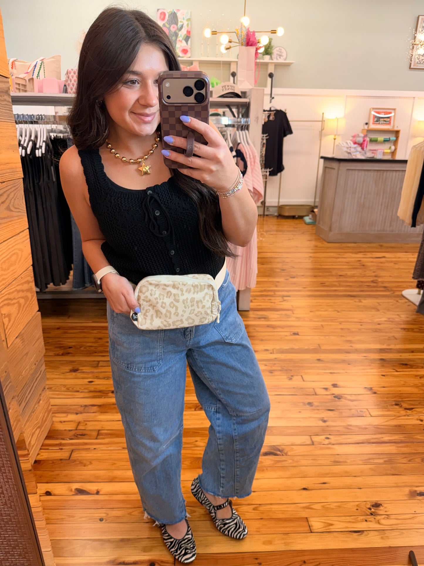 C.C Leopard Pattern Fanny Pack