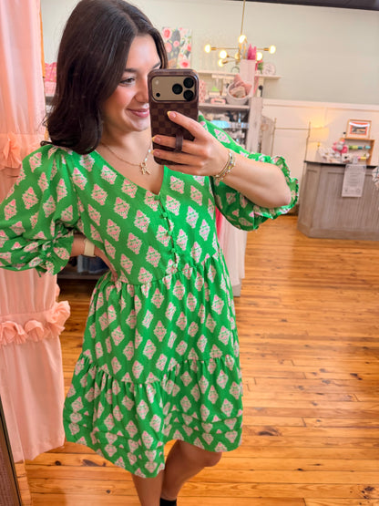 Raya Dress🪴 | Early Riser Green (S-L)