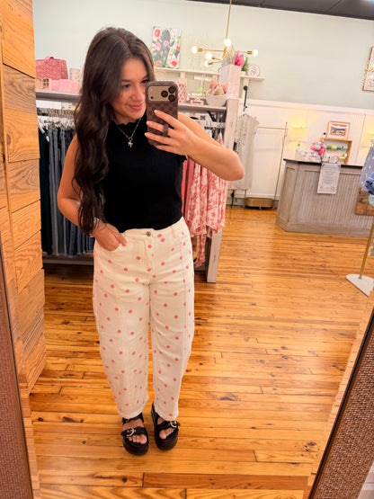 Polka Dot🩷Barrel Jeans (4-16)