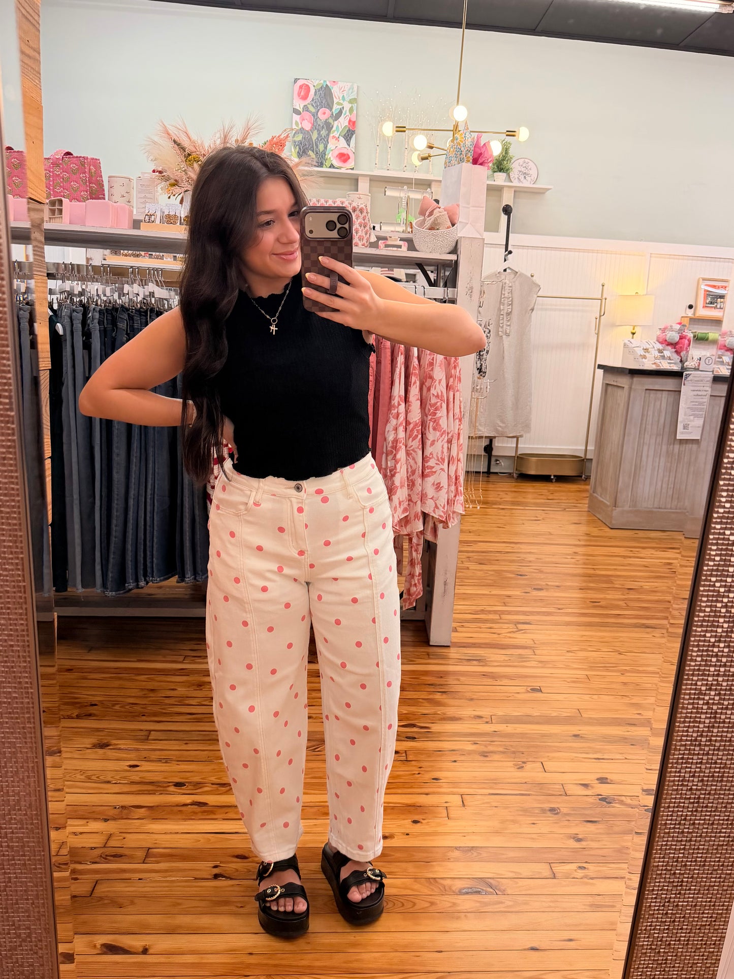 Polka Dot🩷Barrel Jeans (4-16)