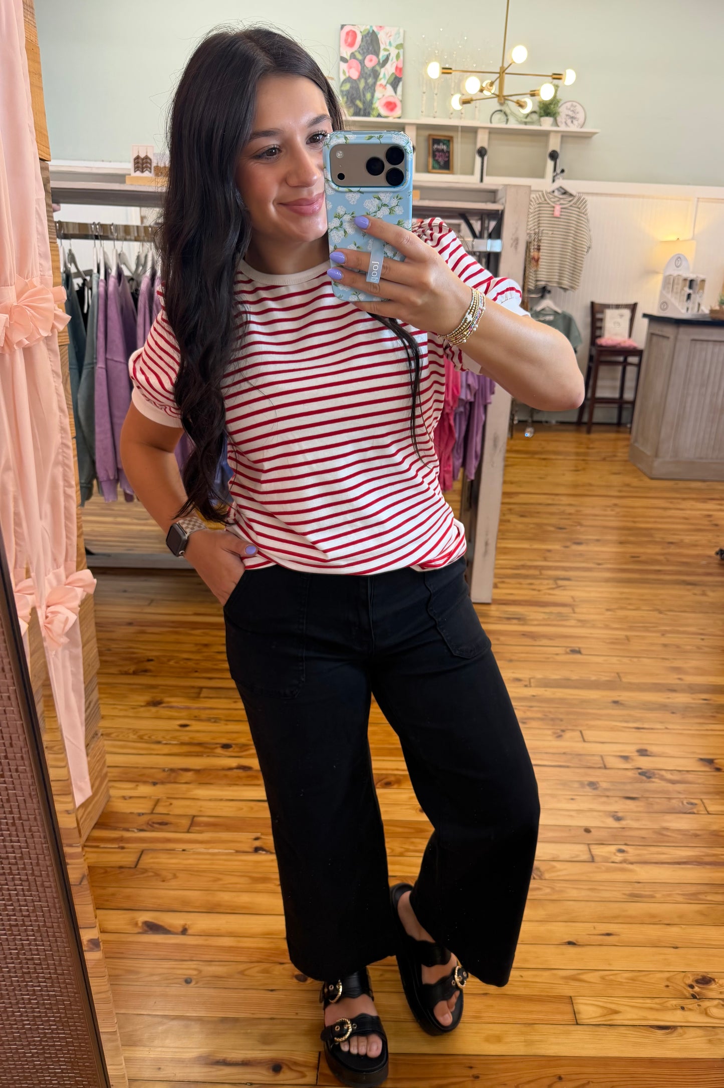 Red Stripe Top