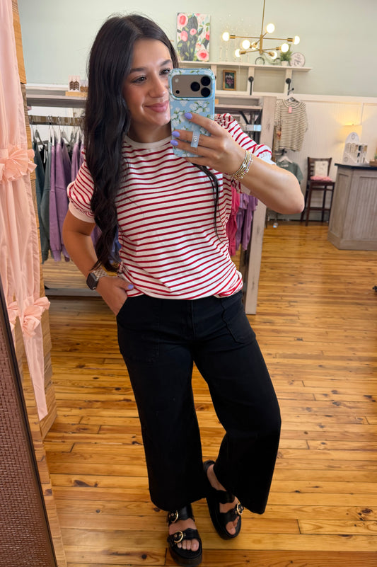 Red Stripe Top