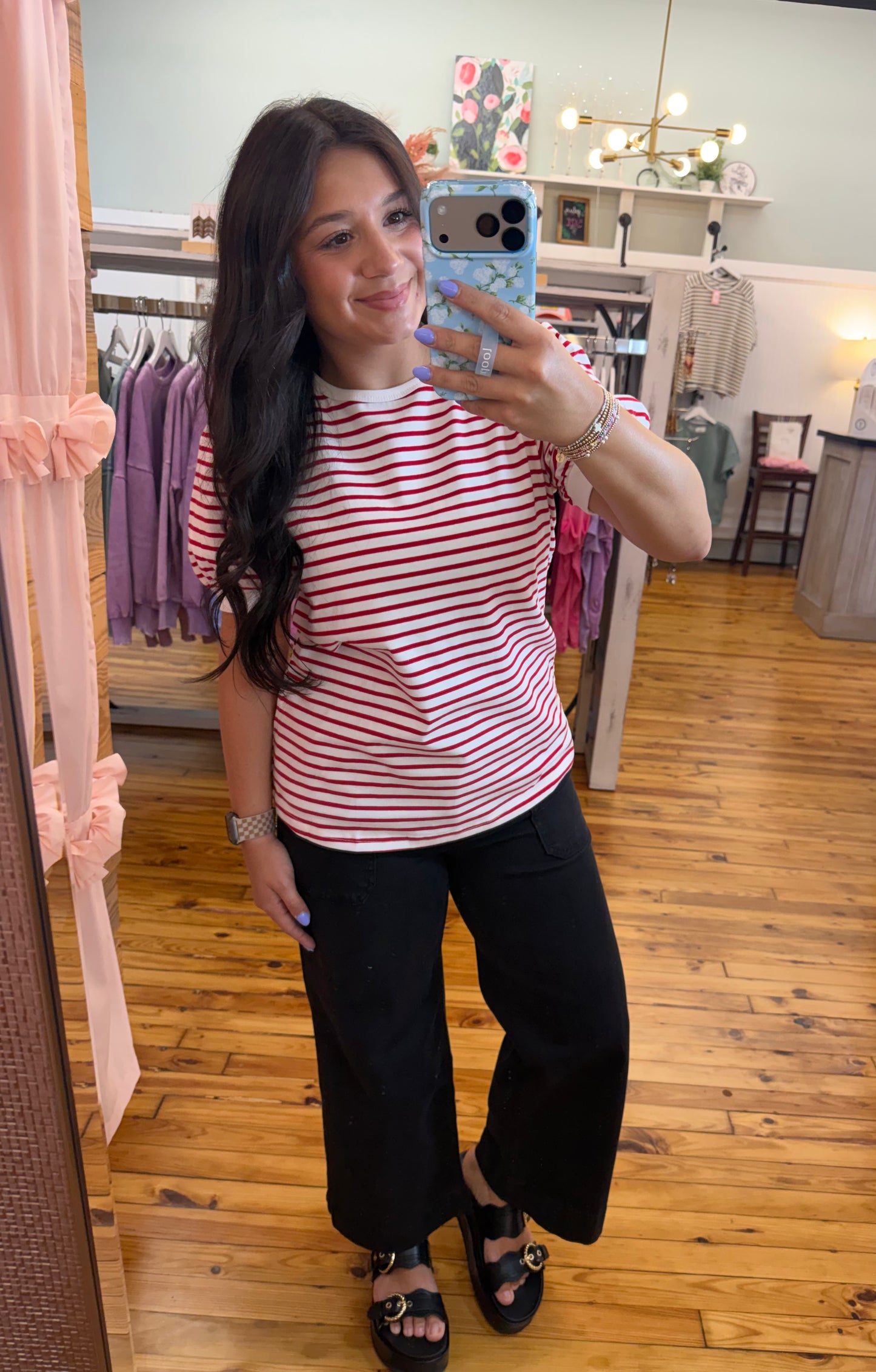 Red Stripe Top