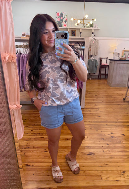 Multicolor Retro Camo Tee