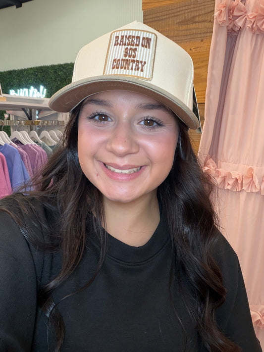Raised On 90’s Country Patch Trucker Hat
