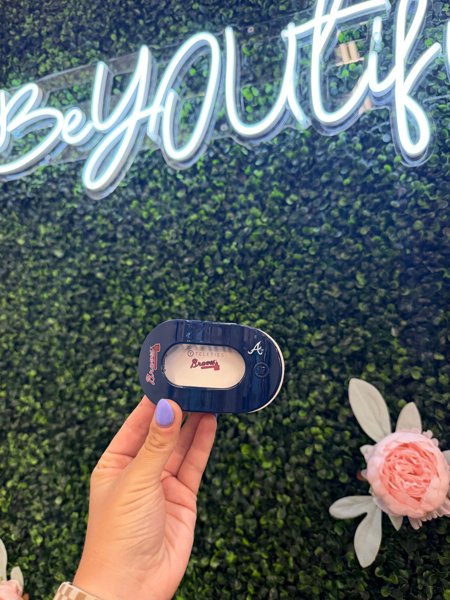 Atlanta Braves Medium Flat Round Hair Clip