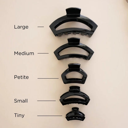 Open Jet Black Petite Hair Clip