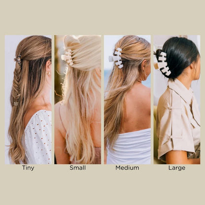 Classic Almond Beige Medium Claw Clip