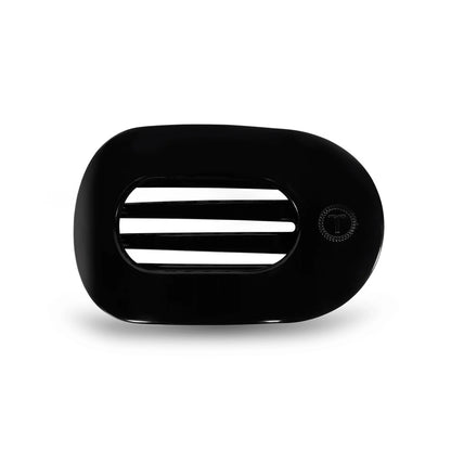 Jet Black Medium Flat Round Hair Clip
