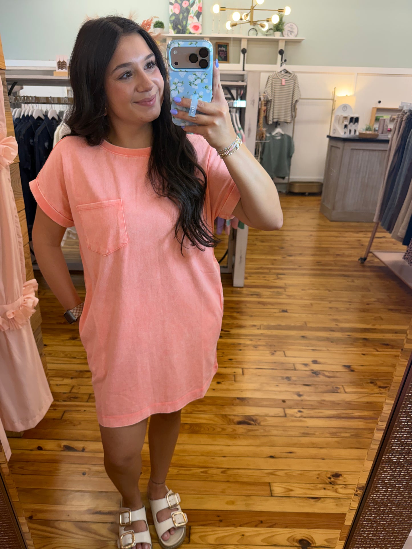 Cotton Washed T-Shirt Dress