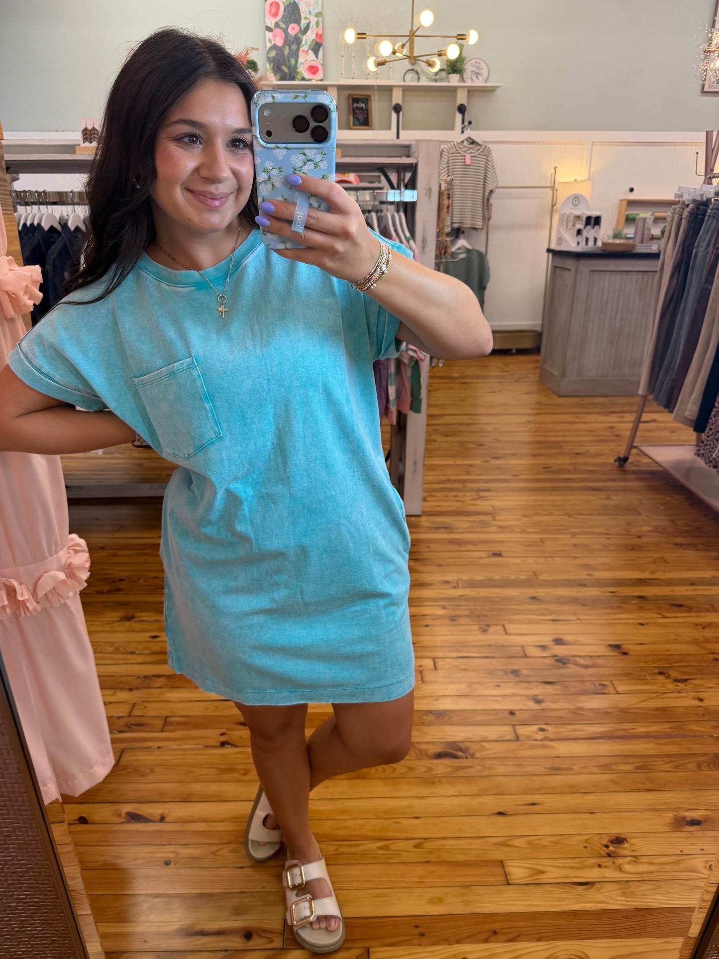 Cotton Washed T-Shirt Dress