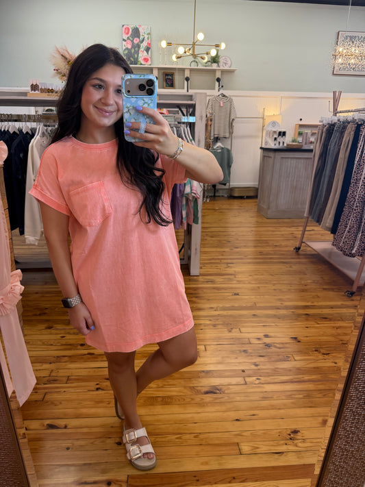 Cotton Washed T-Shirt Dress