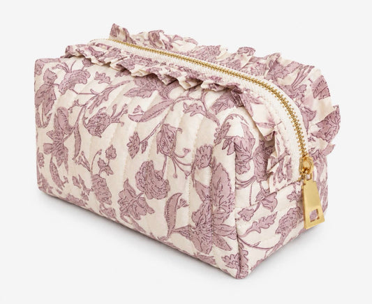 Toile Ruffle Cosmetic Case