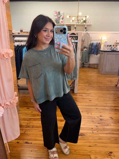Acid Washed Oversized Top(2 Colors)
