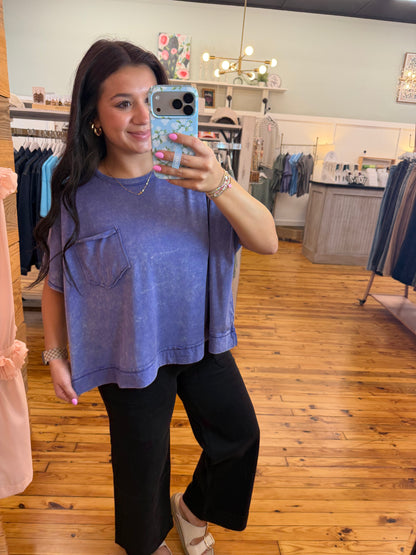 Acid Washed Oversized Top(2 Colors)