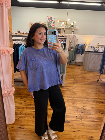 Acid Washed Oversized Top(2 Colors)