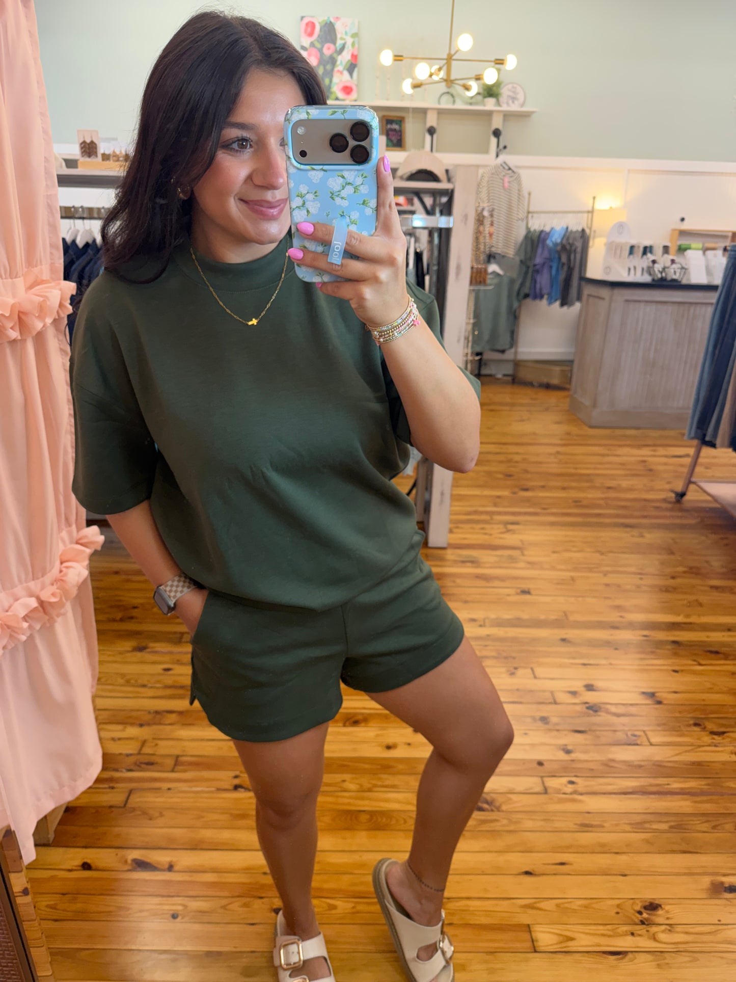 Scuba High Neck Short Set