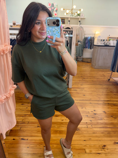 Scuba High Neck Short Set