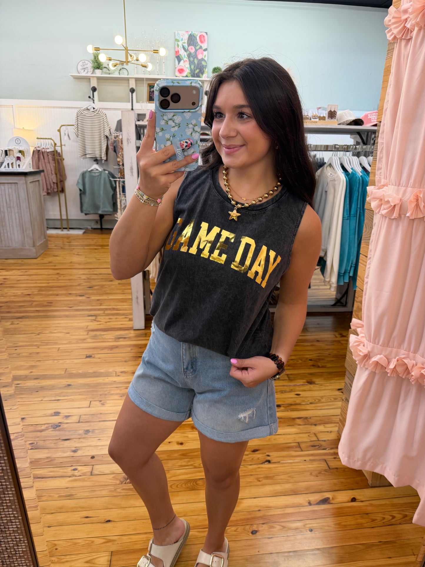GAME DAY FOIL Mineral Graphic Tank Top