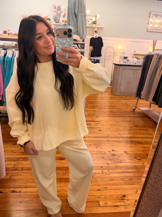 LM-WAFFLE LONGSLEEVE TOP-BUTTER
