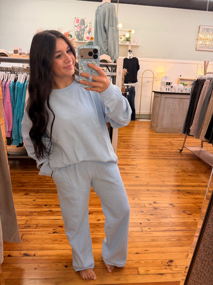 LM-WAFFLE PANT-LIGHT BLUE
