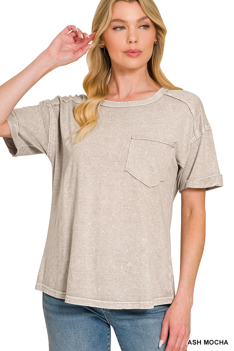 Halo Snow Wash Relaxed Fit Tee(Multiple Colors)