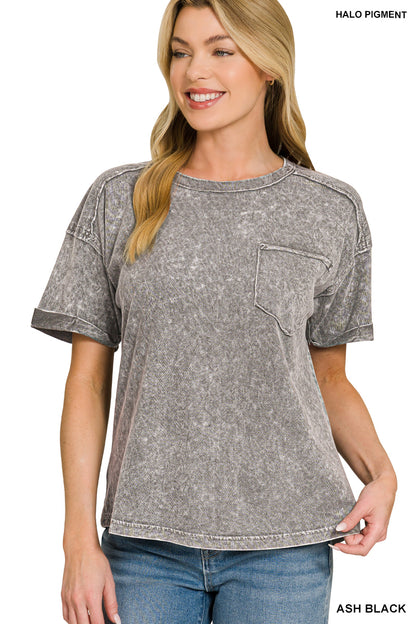 Halo Snow Wash Relaxed Fit Tee(Multiple Colors)