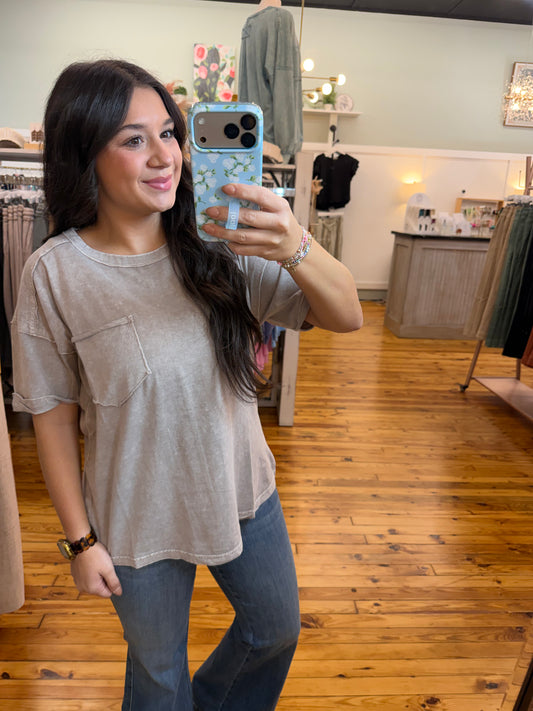 Halo Snow Wash Relaxed Fit Tee(2 Colors)