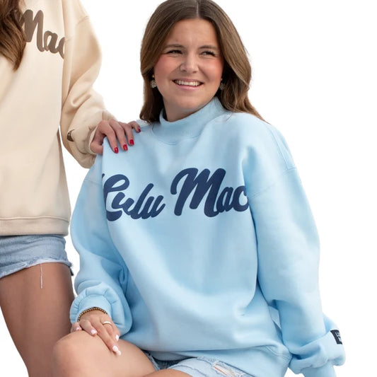 Light Blue/Navy Crew- Lulu Mac